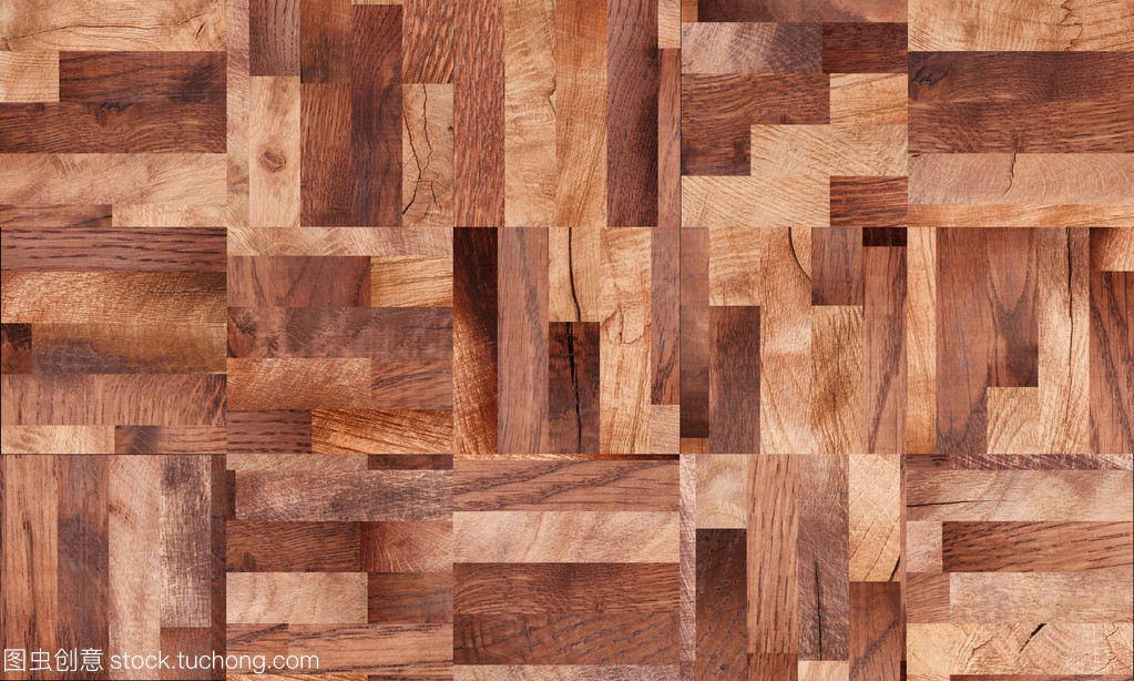 木制的背景下,正方形抽象图案